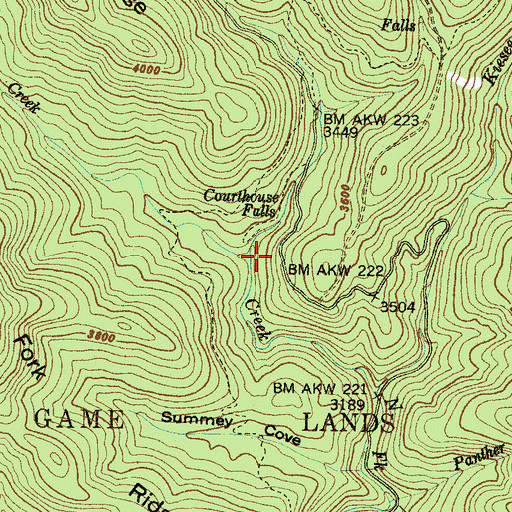 Topographic Map of Mill Station Creek, NC