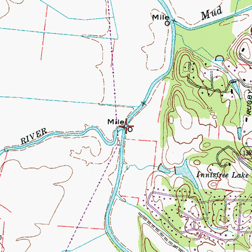 Topographic Map of Mills River, NC
