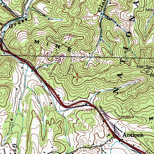 Topographic Map of Mine Ridge, NC