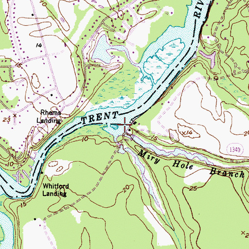 Topographic Map of Miry Hole Branch, NC