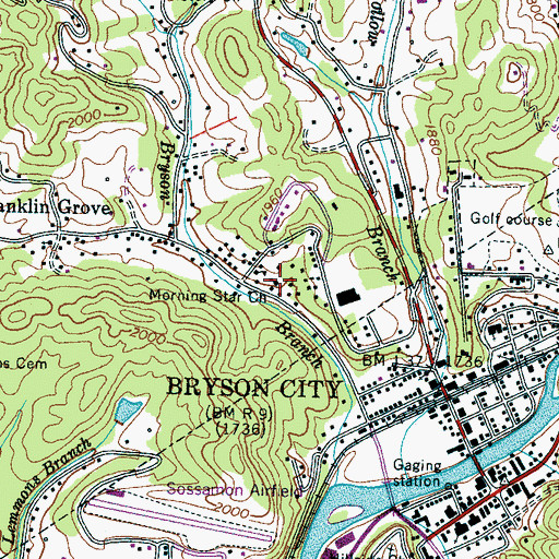 Topographic Map of Morning Star Church, NC