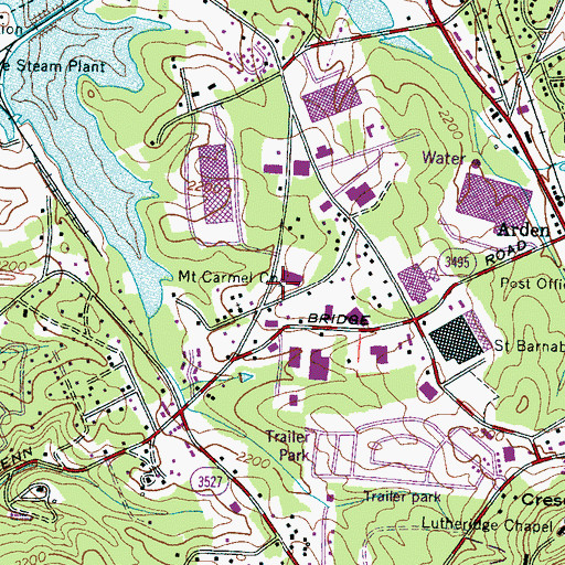 Topographic Map of Mount Carmel Church, NC