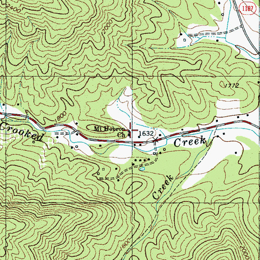 Topographic Map of Mount Hebron Church, NC