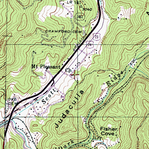Topographic Map of Mount Pleasant Church, NC