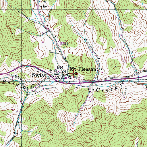 Topographic Map of Mount Pleasant Church, NC