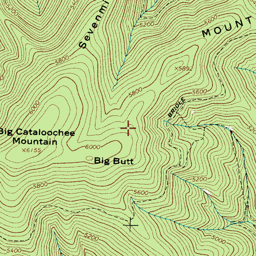 Topographic Map of Mount Sterling Ridge, NC