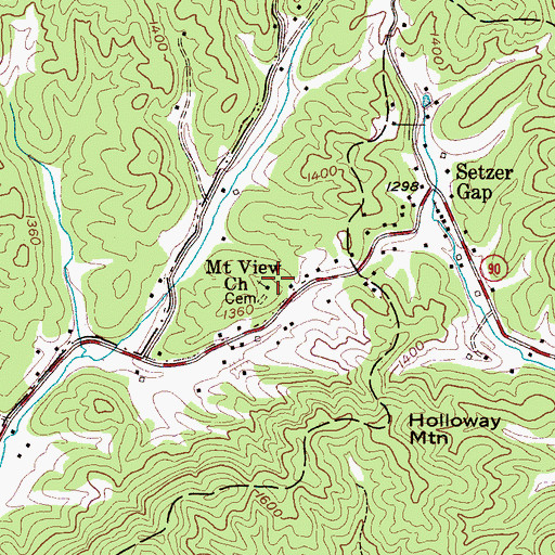 Topographic Map of Mount View Church, NC