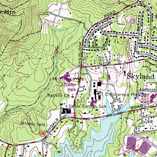 Topographic Map of Mount Zion Church, NC