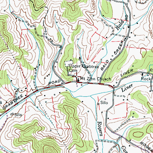 Topographic Map of Mount Zion Church, NC