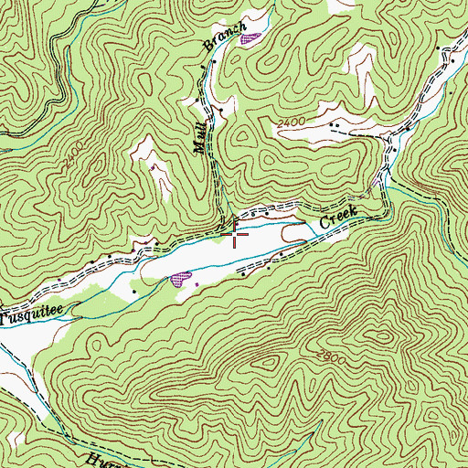 Topographic Map of Mull Branch, NC