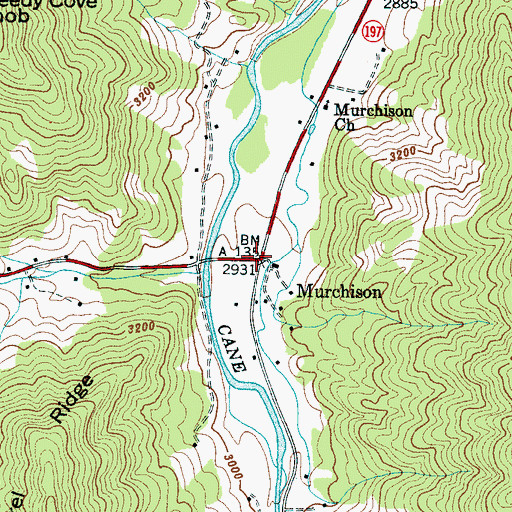 Topographic Map of Murchison, NC