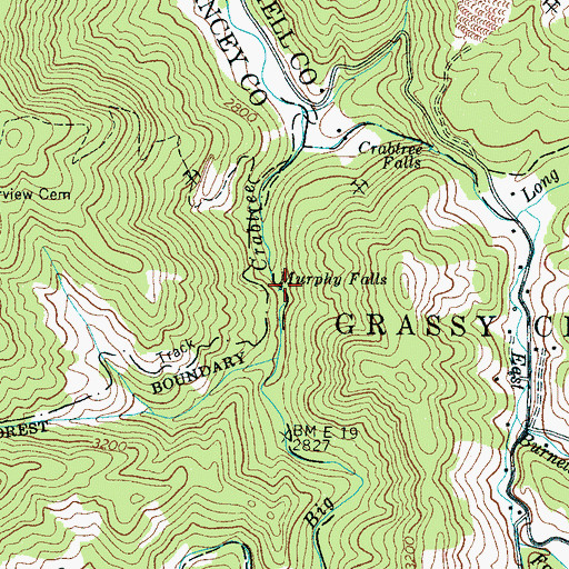 Topographic Map of Murphy Falls, NC