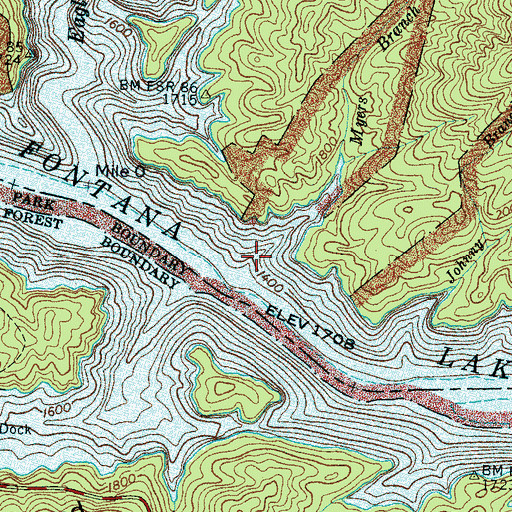 Topographic Map of Myers Branch, NC