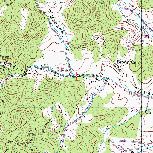 Topographic Map of Ned Branch, NC
