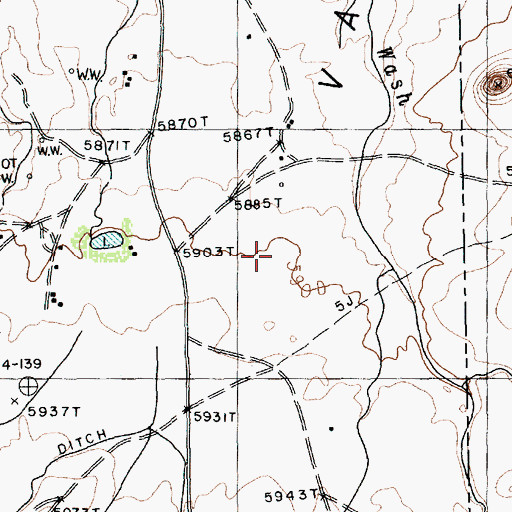 Topographic Map of Red Rock Valley, AZ