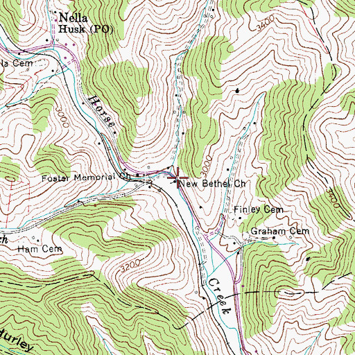 Topographic Map of New Bethel Church, NC