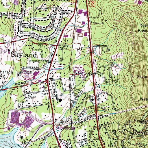 Topographic Map of New Salem Church, NC