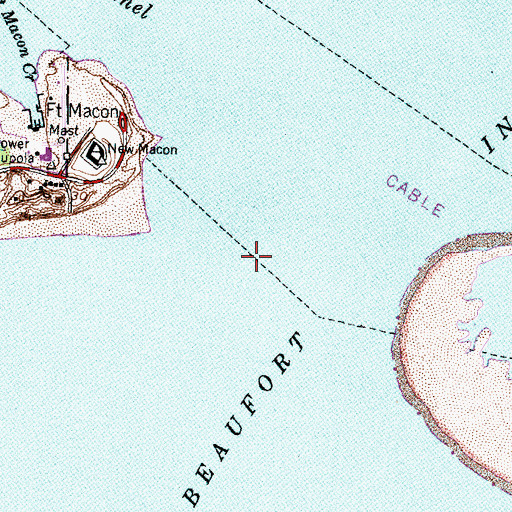 Topographic Map of Newport River, NC