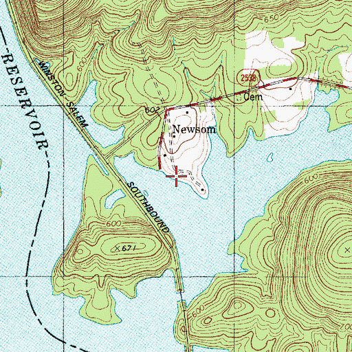 Topographic Map of Newsom, NC