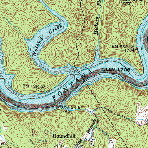 Topographic Map of Noland Creek, NC
