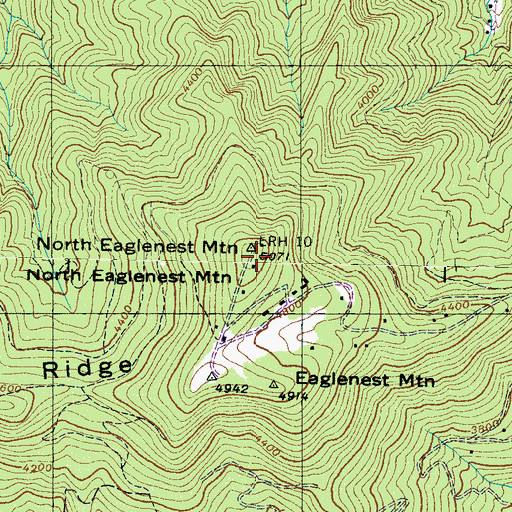 Topographic Map of North Eaglenest Mountain, NC