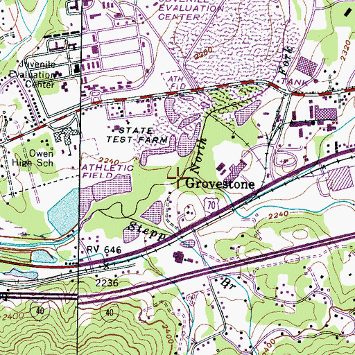 Topographic Map of North Fork Swannanoa River, NC