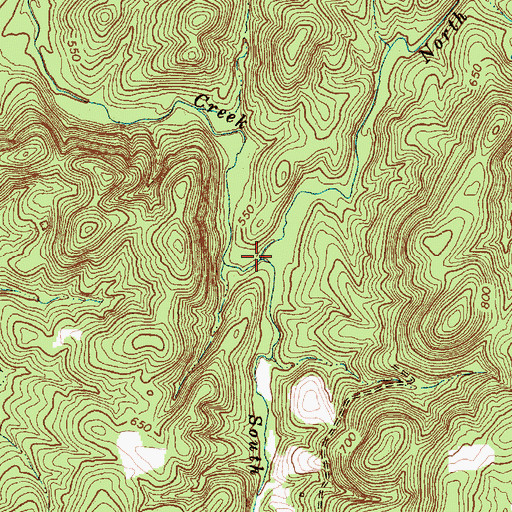 Topographic Map of North Prong Hannahs Creek, NC