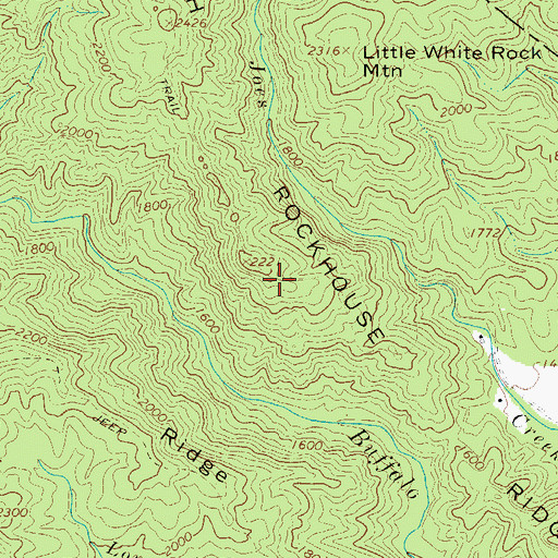 Topographic Map of North Rockhouse Ridge, NC