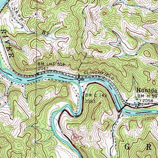 Topographic Map of North Toe River, NC