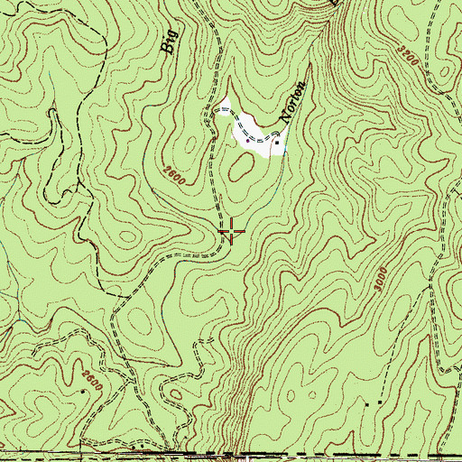 Topographic Map of Norton Branch, NC