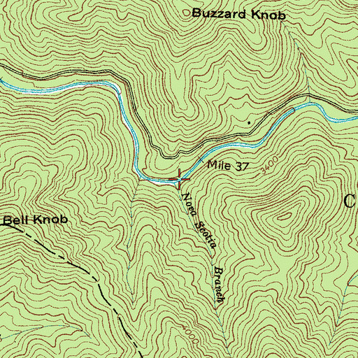 Topographic Map of Nova Scotia Branch, NC