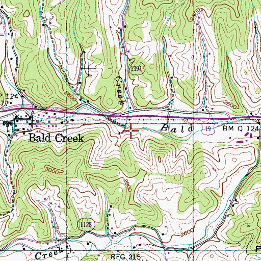 Topographic Map of Nubbinscuffle Creek, NC