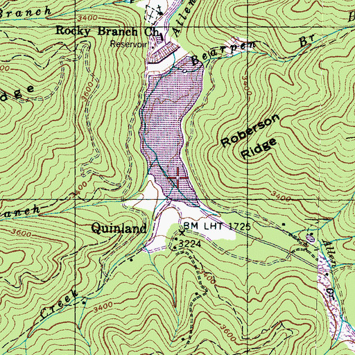 Topographic Map of Old Bald Creek, NC