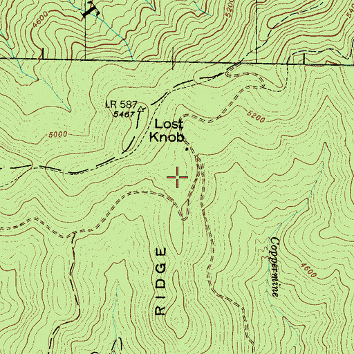 Topographic Map of Old Bald Ridge, NC