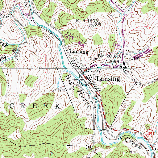 Topographic Map of Old Field Branch, NC