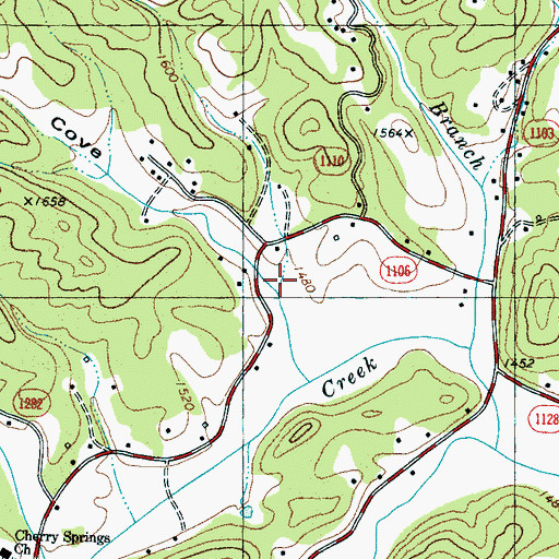 Topographic Map of Padgett Cove, NC