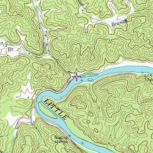 Topographic Map of Painter Branch, NC