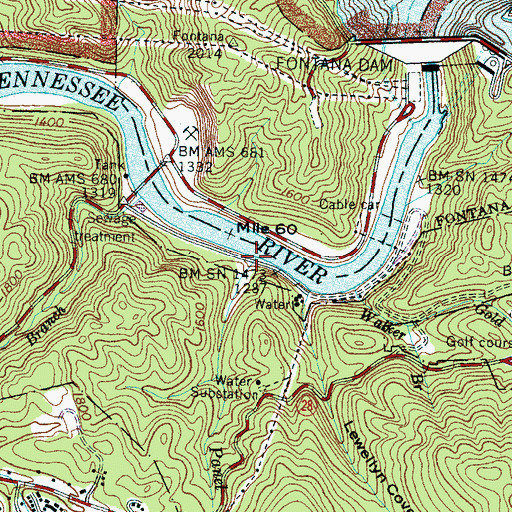Topographic Map of Panel Branch, NC