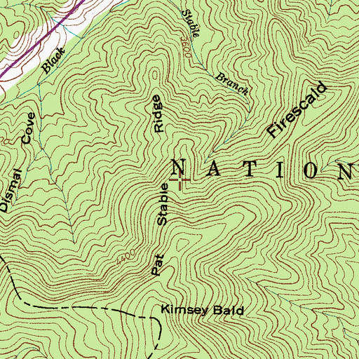Topographic Map of Pat Stable Ridge, NC