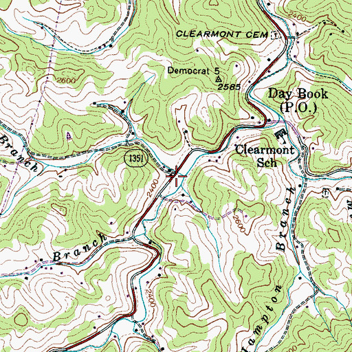 Topographic Map of Patterson Branch, NC