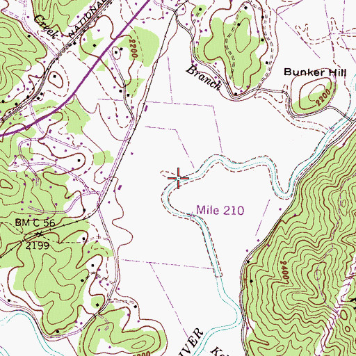Topographic Map of Patterson Creek, NC