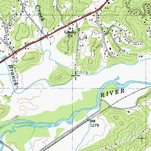 Topographic Map of Paxton Creek, NC