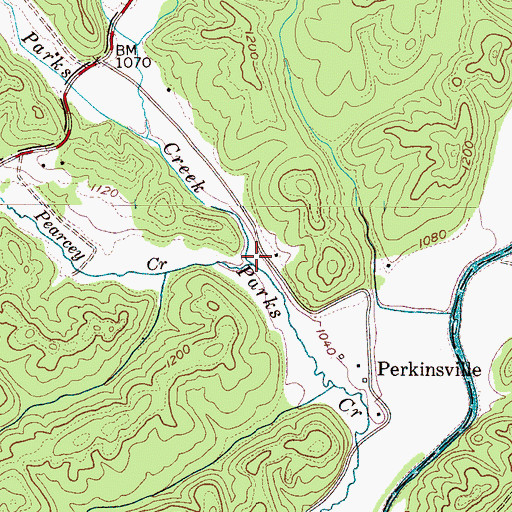 Topographic Map of Pearcey Creek, NC