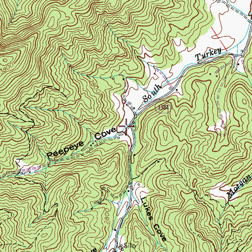 Topographic Map of Peepeye Cove, NC
