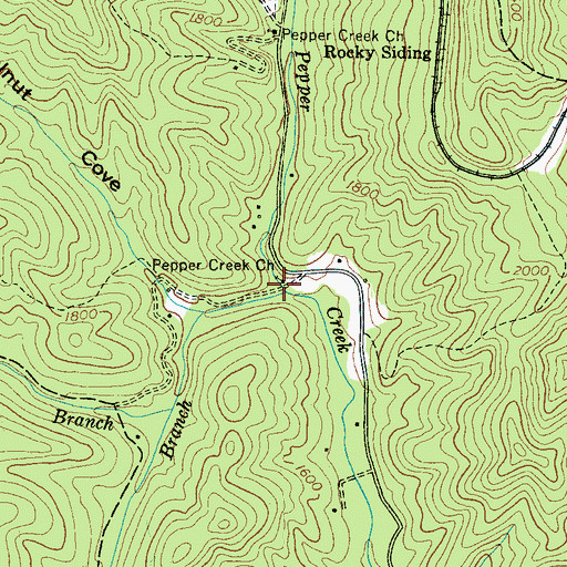 Topographic Map of Pepper Creek Church, NC