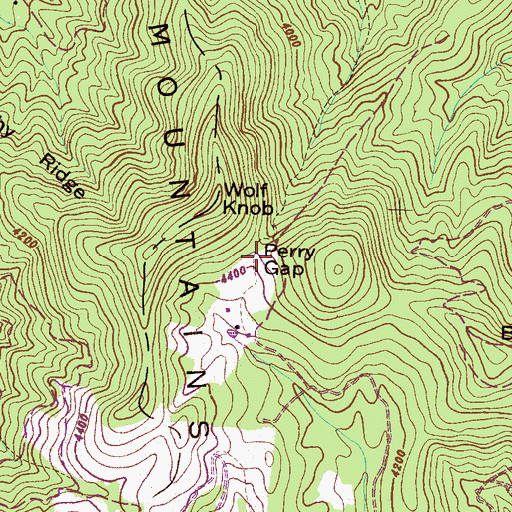 Topographic Map of Perry Gap, NC