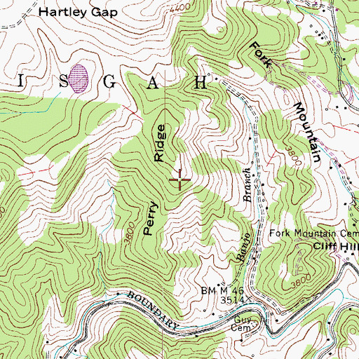 Topographic Map of Perry Ridge, NC