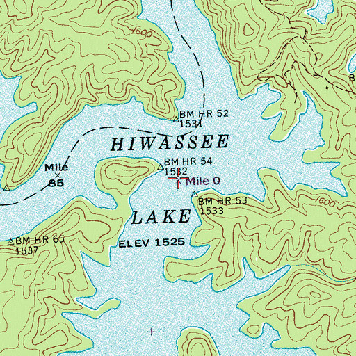 Topographic Map of Persimmon Creek, NC