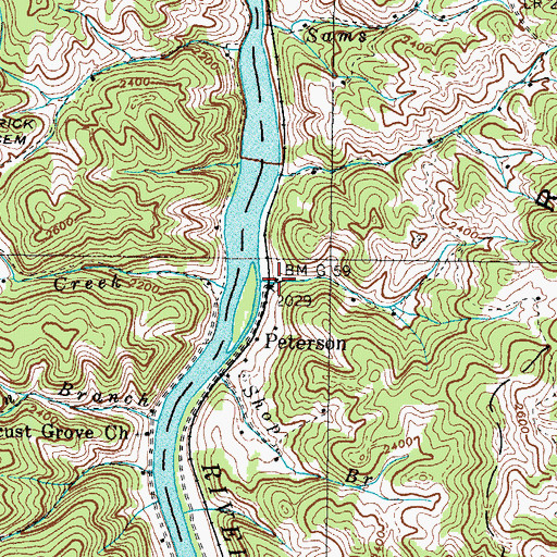 Topographic Map of Peterson, NC