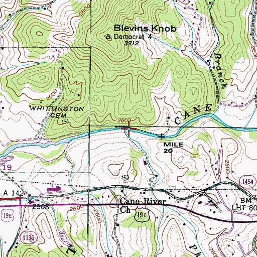 Topographic Map of Phipps Creek, NC
